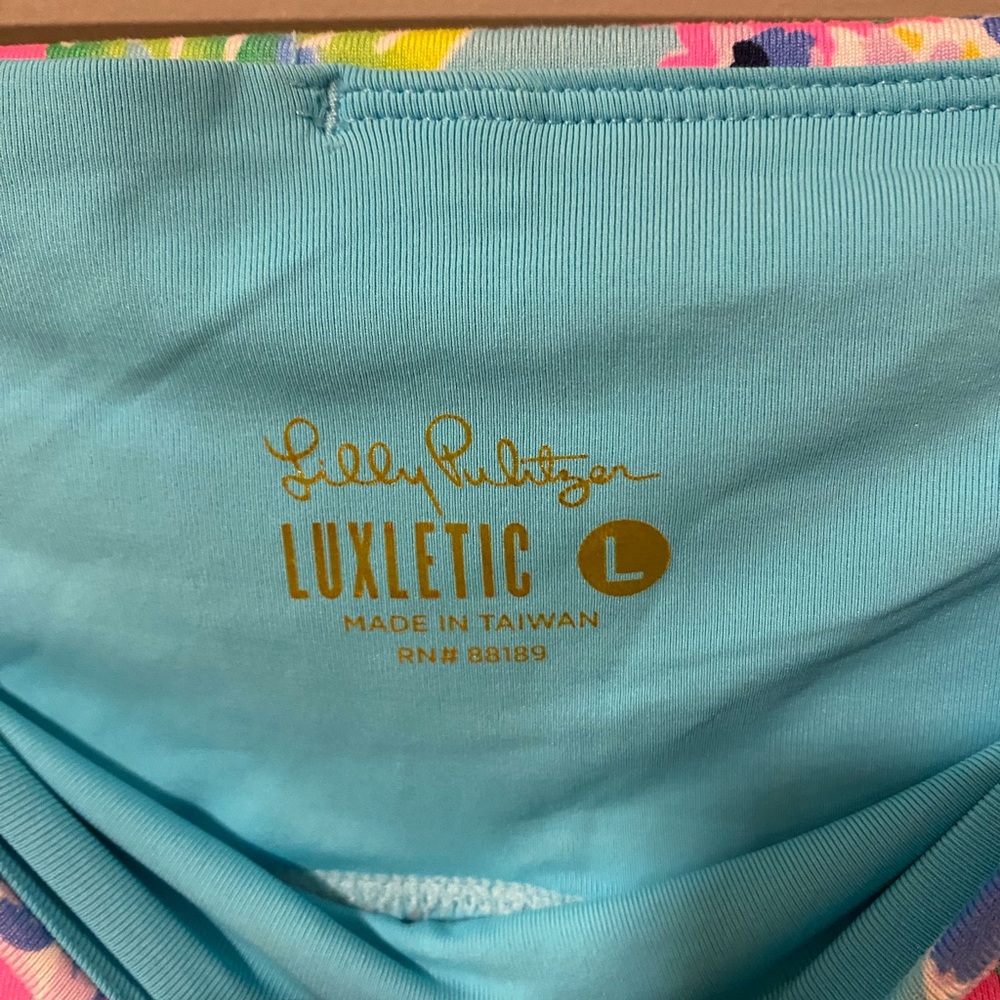 Lilly Pulitzer Multicolor Floral Leggings - Blue, Pink, Green - Picture 8 of 9